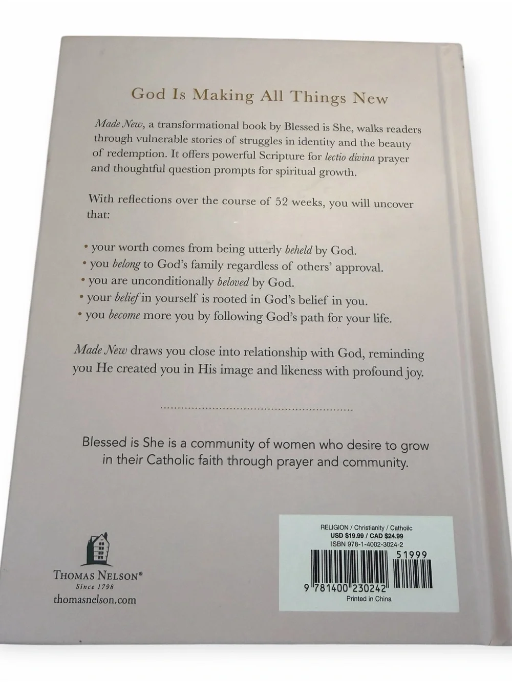 Blessed Is She Made New 52 Devotions Catholic Women Hardcover Christian Book